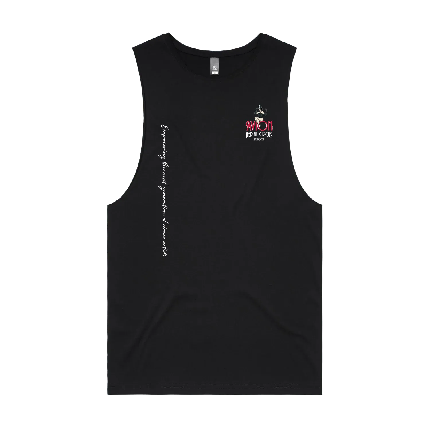Black front flat lay