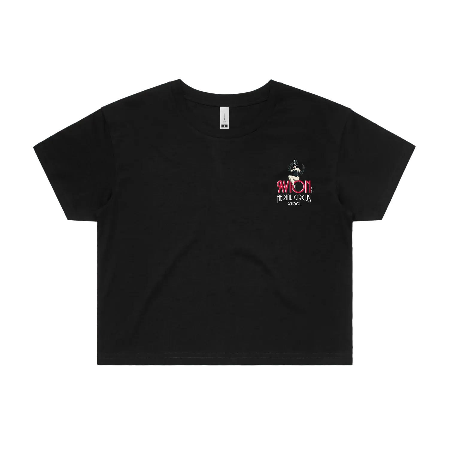 Black front flat lay