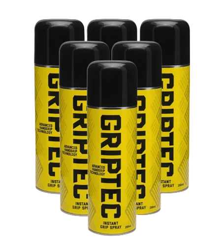 Six bottles of Griptec instant grip spray